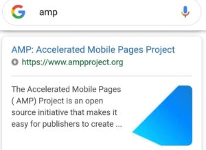 Oznaczenie stron AMP w wyszukiwarce