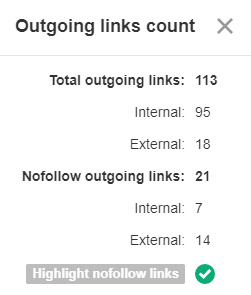 Ahrefs - Chrome Extensions for SEO - outgoing links count