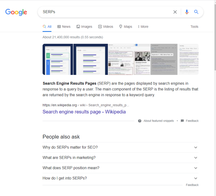 serps example