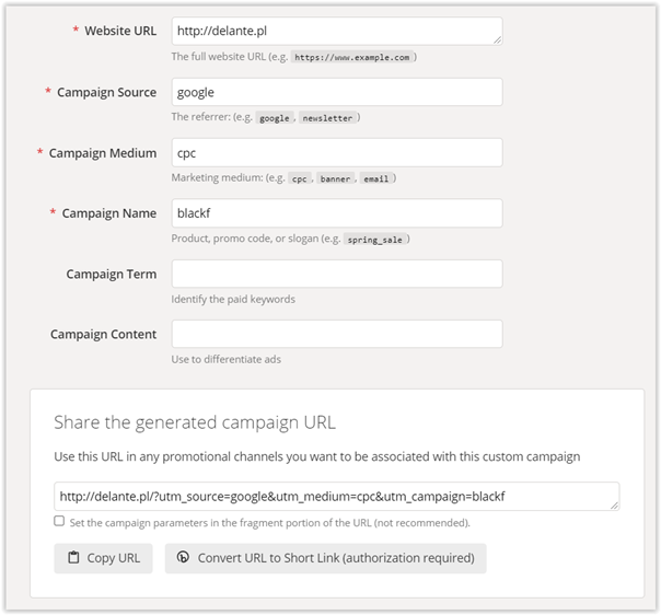 campaign url builder and utm tags