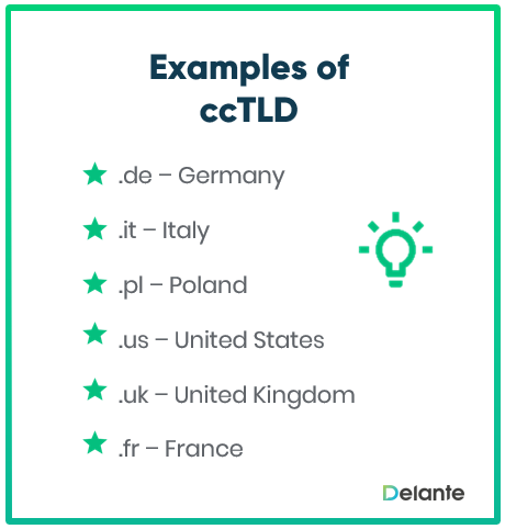 ccTLD domains examples