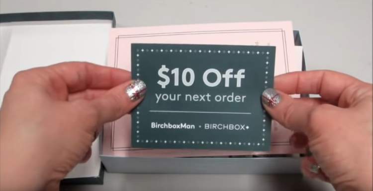 An example of coupon added to a customers' order box