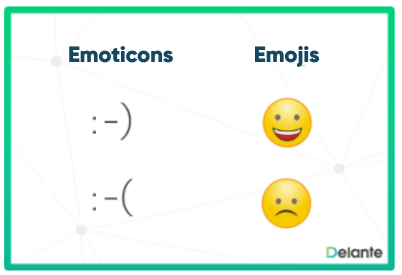 emojis and emoticons difference