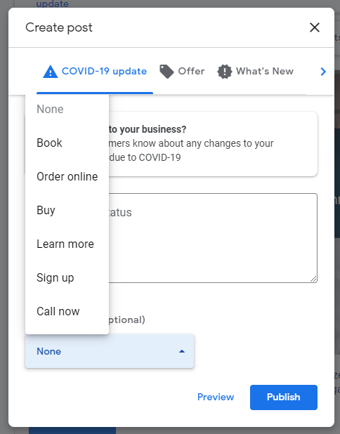 how to add post on google my business - covid update