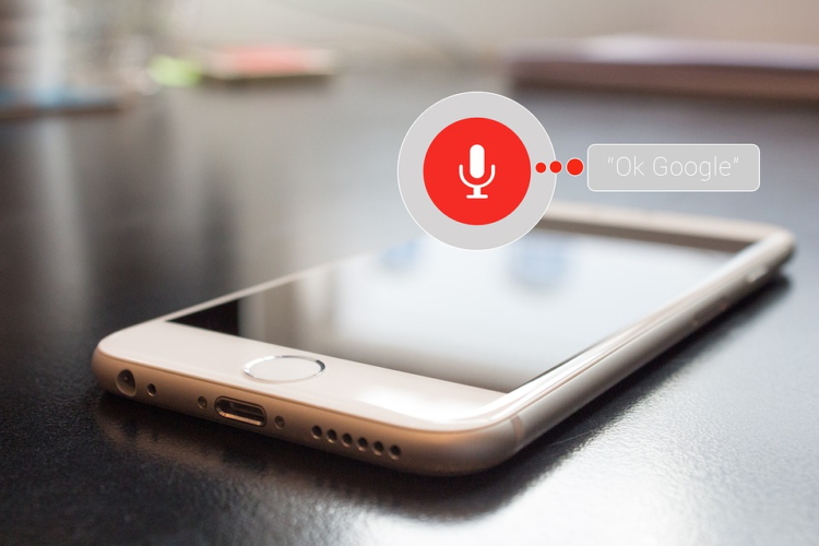 Google voice search on a mobile phone