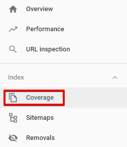 Google Search Console Index Coverage Report