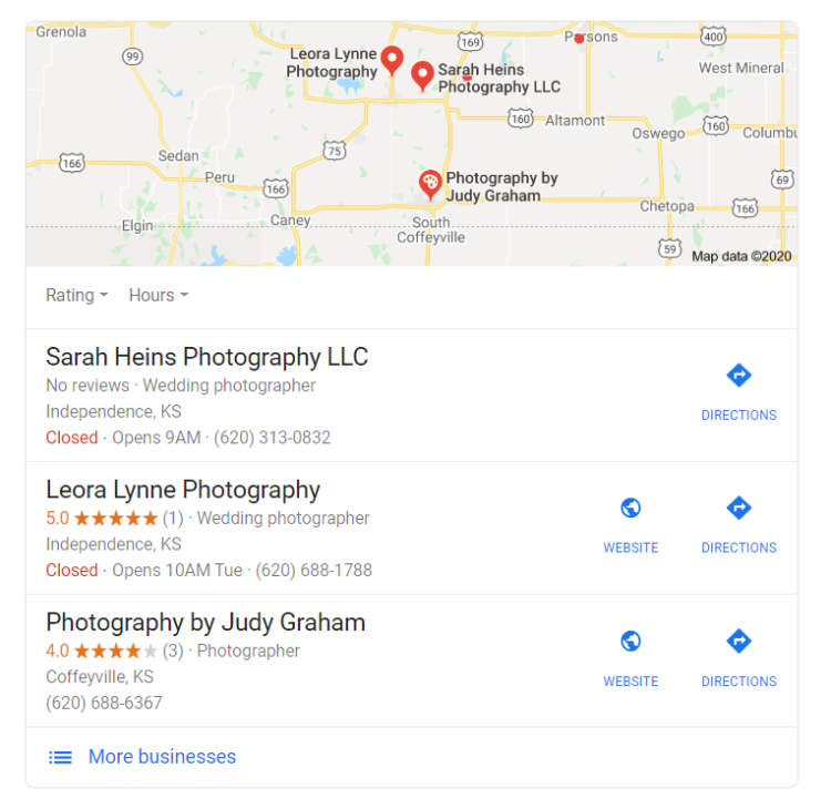 Google my business - wedding industry seo