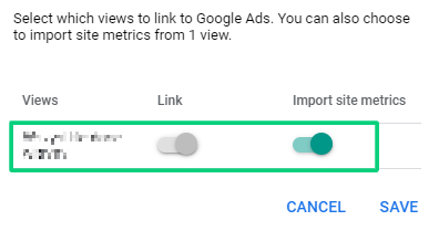 how to link google ads and google analytics import site metrics