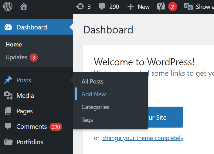 how to post a blog on wordpress new post 