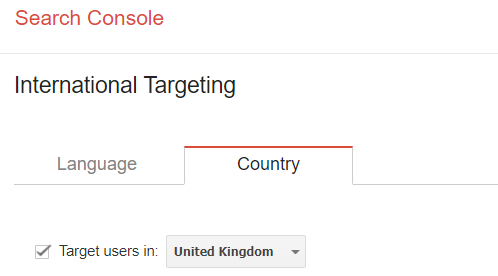 seo in uk international targetting 