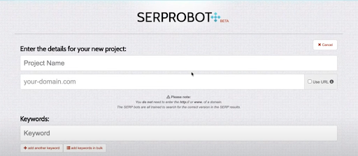 keyword ranking check in serprobot