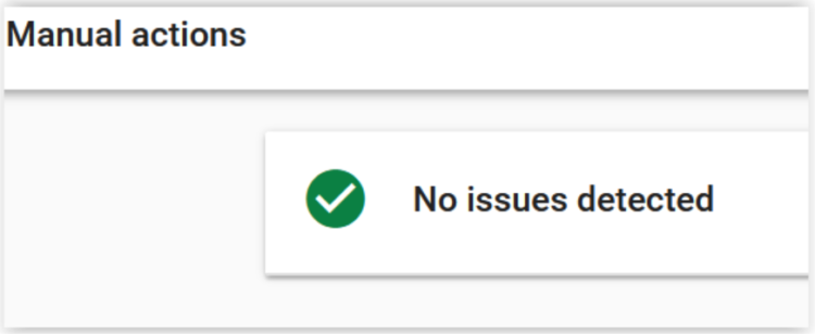 Google Search Console manual actions