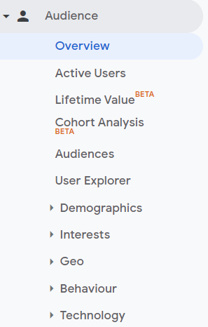 google analytics for seo and marketing - audience overview
