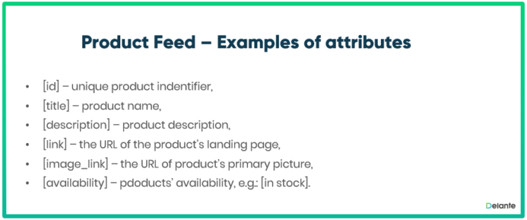 product feed definition examples