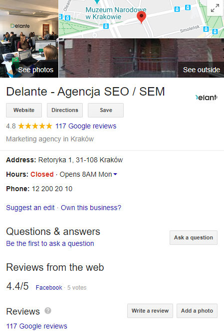 Google My business example 