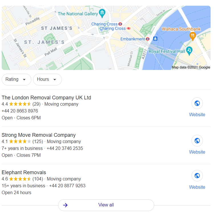 local seo for service based business listing