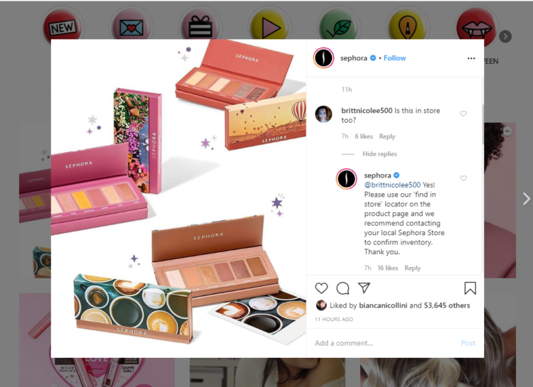 How to get repeat customer instagram comments