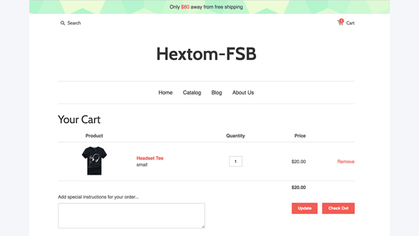 fee shipping bar from hexton