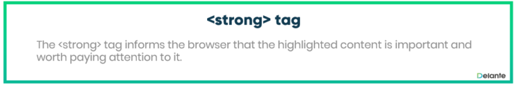 What is strong tag - definition