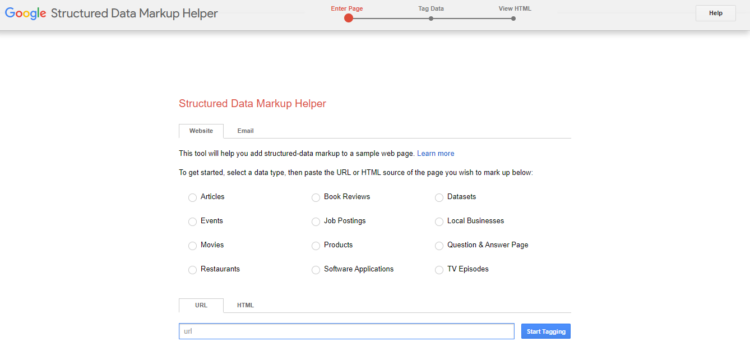 tools for SEO professionals - Google Structured Data Markup Helper 