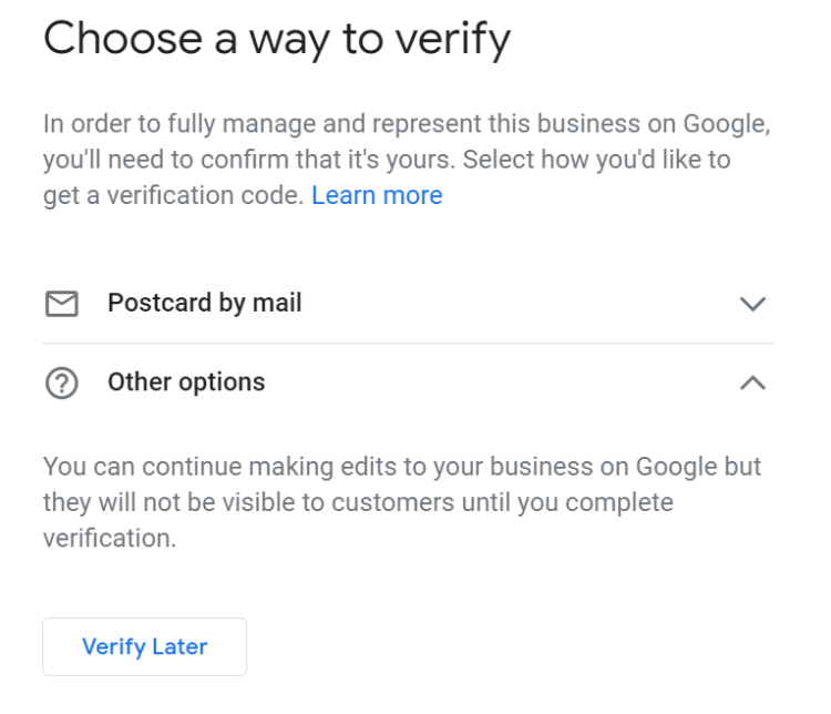 how to add company to google my business verification
