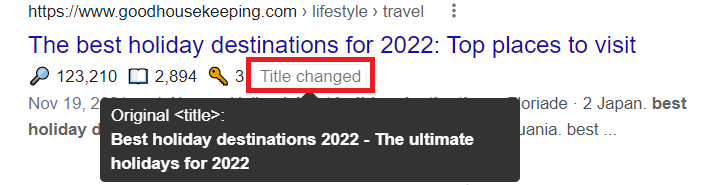 why is seo a process title change