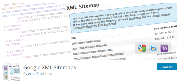Wordpress plugins google xml sitemaps